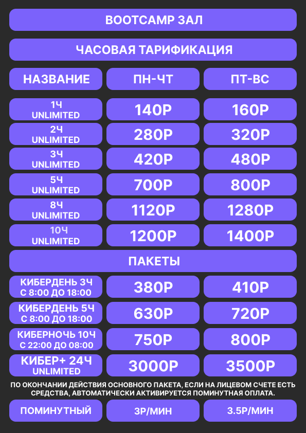 Обычный зал